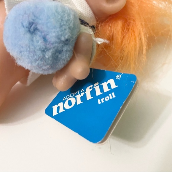 Vtg 1986 Dam Nordic Troll Orange Hair Troll Doll - Picture 8 of 16